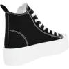 image:imageTOP Moda Women High Top Platform Sneakers Canvas LaceUp Fashion Shoes Flatform Thick Sole Casual Streetwear Trainers Sherry1Black