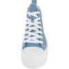 image:imageTOP Moda Women High Top Platform Sneakers Canvas LaceUp Fashion Shoes Flatform Thick Sole Casual Streetwear Trainers Sherry1Blue Denim