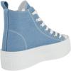 image:imageTOP Moda Women High Top Platform Sneakers Canvas LaceUp Fashion Shoes Flatform Thick Sole Casual Streetwear Trainers Sherry1Blue Denim