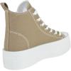 image:imageTOP Moda Women High Top Platform Sneakers Canvas LaceUp Fashion Shoes Flatform Thick Sole Casual Streetwear Trainers Sherry1Taupe