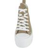 image:imageTOP Moda Women High Top Platform Sneakers Canvas LaceUp Fashion Shoes Flatform Thick Sole Casual Streetwear Trainers Sherry1Taupe