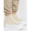 image:imageTOP Moda Women High Top Platform Sneakers Canvas LaceUp Fashion Shoes Flatform Thick Sole Casual Streetwear Trainers Sherry1White