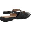 image:imageTOP Moda Women Pointed Toe Slingback Flats Elastic Ankle Strap Low Heel Dress Shoes Buckle Design Artist1Black Patent