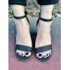 image:imageTOP Moda Women Rhinestone Glitter Ankle Strap Chunky Heel SandalsBlack Glitter