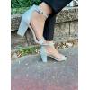 image:imageTOP Moda Women Rhinestone Glitter Ankle Strap Chunky Heel SandalsSilver Glitter