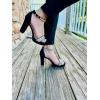 image:imageTOP Moda Women Rhinestone Platform High Heel Open Toe Dress Sandal Over The Toe Strap SilverBlack Nub Rhinestone