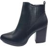 image:imageTOP Moda Womens Ankle Boots Chunky Stacked Mid Heel Elastic ChelseaBlack