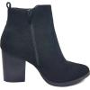 image:imageTOP Moda Womens Ankle Boots Chunky Stacked Mid Heel Elastic ChelseaBlack Suede