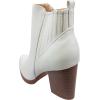 image:imageTOP Moda Womens Ankle Boots Chunky Stacked Mid Heel Elastic ChelseaWhite