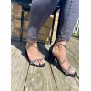 image:imageTOP Moda Womens Ankle Strap Open Toe Dressy Formal Strappy Rhinestone Chunky Heel Sandals 6Black Nub Rhinestone