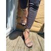 image:imageTOP Moda Womens Ankle Strap Open Toe Dressy Formal Strappy Rhinestone Chunky Heel Sandals 6Black Nub Rhinestone