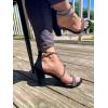 image:imageTOP Moda Womens Ankle Strap Open Toe Dressy Formal Strappy Rhinestone Chunky Heel Sandals 6Black Nub Rhinestone