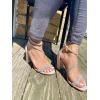 image:imageTOP Moda Womens Ankle Strap Open Toe Dressy Formal Strappy Rhinestone Chunky Heel Sandals 6Nude Patent