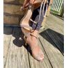 image:imageTOP Moda Womens Ankle Strap Open Toe Dressy Formal Strappy Rhinestone Chunky Heel Sandals 6Rose Gold Rhinestone