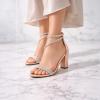 image:imageTOP Moda Womens Ankle Strap Open Toe Dressy Formal Strappy Rhinestone Chunky Heel Sandals 6Rose Gold Rhinestone