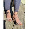 image:imageTOP Moda Womens Ankle Strap Open Toe Dressy Formal Strappy Rhinestone Chunky Heel Sandals 6Silver Rhinestone