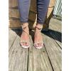 image:imageTOP Moda Womens Ankle Strap Open Toe Dressy Formal Strappy Rhinestone Chunky Heel Sandals 6White Pu Rhinestone