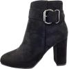 image:imageTOP Moda Womens Chunky High Heel Ankle Boots with BuckleBlack