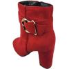 image:imageTOP Moda Womens Chunky High Heel Ankle Boots with BuckleRed