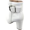 image:imageTOP Moda Womens Chunky High Heel Ankle Boots with BuckleWhite