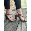 image:imageTOP Moda Womens Chunky High Heel Sandals Square Toe Ankle Strap Sandals 6Brown Pu