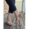image:imageTOP Moda Womens Chunky High Heel Sandals Square Toe Ankle Strap Sandals 6Gold Metallic