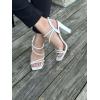 image:imageTOP Moda Womens Chunky High Heel Sandals Square Toe Ankle Strap Sandals 6White Pu