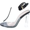 image:imageTOP Moda Womens Formal Rhinestone High Heel Sandal Ankle StrapBlackfnt8