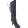 image:imageTOP Moda Womens Page65 Knee High Round Toe LaceUp Slouched High Heel BootsGrey