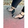 image:imageTOP Moda Womens Rhinestone Chunky Heel Ankle Strap SandalsBlack Nub Rhinestone
