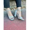 image:imageTOP Moda Womens Rhinestone Chunky Heel Ankle Strap SandalsSilver Glitter