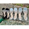 image:imageTOP Moda Womens Rhinestone Chunky Heel Ankle Strap SandalsSilver Glitter