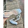 image:imageTOP Moda Womens Rhinestone Chunky Heel Ankle Strap SandalsWhite Pu