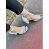 image:imageTOP Moda Womens Rhinestone Chunky Heel Ankle Strap SandalsWhite Pu