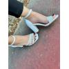 image:imageTOP Moda Womens Rhinestone Chunky Heel Ankle Strap SandalsWhite Pu
