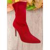 image:imageTOP Moda Womens Rhinestone Stiletto Heel Boots Pointed Toe Ankle BootieRed