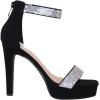 image:imageTOP Moda Womens Stiletto High Heel Sandals Platform Open Toe Ankle Strap Dress ShoesRhinestone HeelBlack Rhinestone