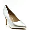 image:imageWomens Classic Pointed Toe Heel Dress Pumps ShoesSilver Metallic