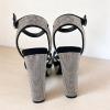 image:imageWomens Rhinestone Platform High Heel Open Toe Ankle Strap SandalsBlack Rhinestone