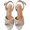 image:imageWomens Rhinestone Platform High Heel Open Toe Ankle Strap SandalsSilver Rhinestone