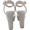 image:imageWomens Rhinestone Platform High Heel Open Toe Ankle Strap SandalsSilver Rhinestone