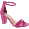 image:imageOver the Toe Strap Ankle Wrap Strap Heel Open Toe Medium HeelFuchsia Pu 7