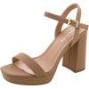 image:imagePlatform Chunky Heel Open Toe Sandal Ankle StrapTan