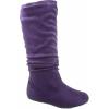 image:imageTOP Moda Data1 Womens Shoes Cute amp Comfort Round Toe Flat Heel Slouchy Mid Calf BootPurple