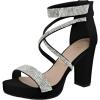 image:imageTOP Moda DressyFormal Sandals High Heel Ankle Strap Open Toe SandalsBlack Rhinestone