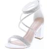 image:imageTOP Moda DressyFormal Sandals High Heel Ankle Strap Open Toe SandalsWhite Pu