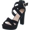 image:imageTOP Moda Lovely86 Womens Peep Toe Platform Chunky High Heel Closed Back SandalsBlack