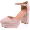 image:imageTOP Moda Platform Closed Toe Chunky Heel SandalNude Pat