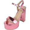 image:imageTOP Moda Women Block Chunky Thick High Heels Sandals Open Toe Platform Ankle Strap Strappy Jasmine1Pink Patent