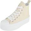 image:imageTOP Moda Women High Top Platform Sneakers Canvas LaceUp Fashion Shoes Flatform Thick Sole Casual Streetwear Trainers Sherry1Beige